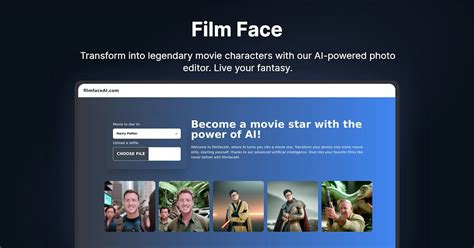 filmfaceAI: Become a Movie Star with A